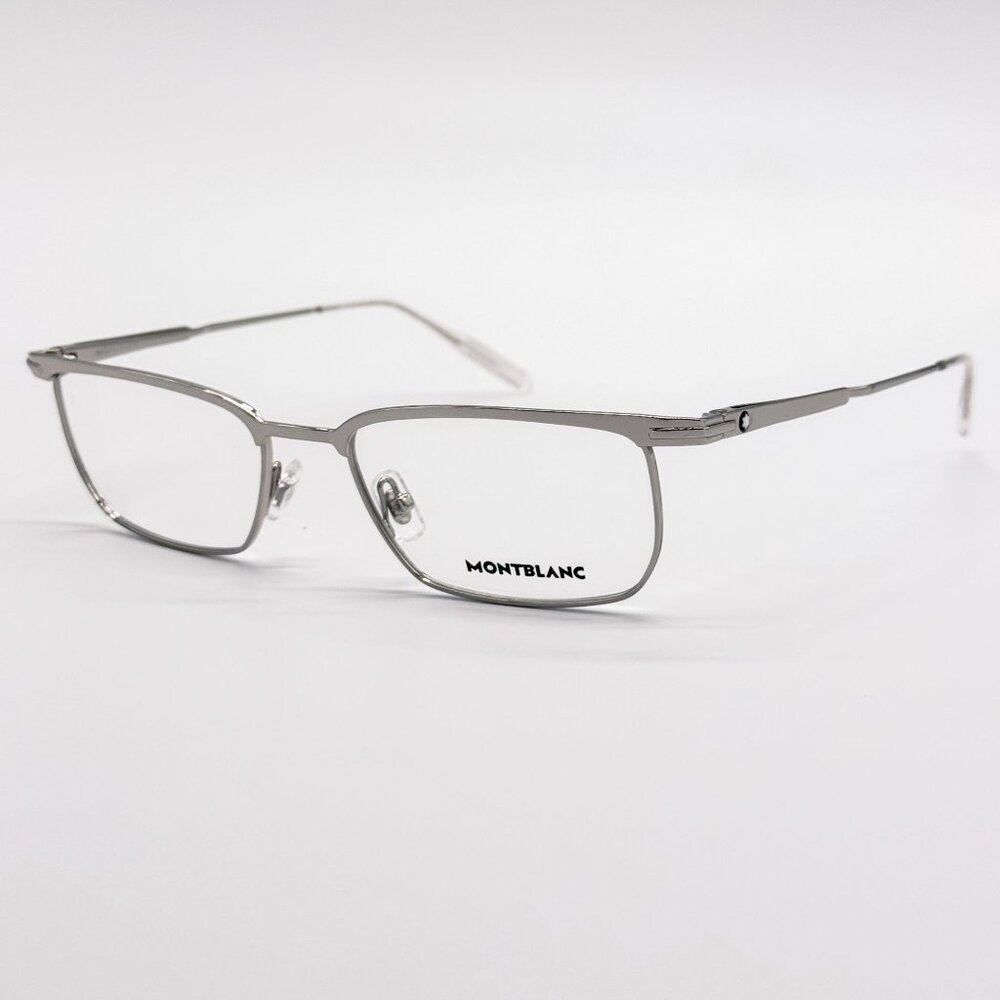 NEW MONTBLANC EYEGLASSES MB0219O 001 SILVER MEN EYEWEAR MONTBLANC